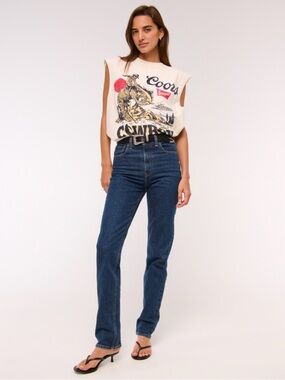 Abercrombie The 90’s Straight Ultra High Rise Jean